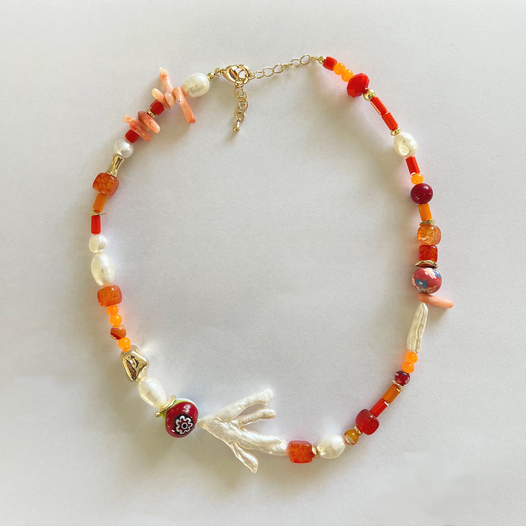 FEM Mixed Bead and Stone Necklace